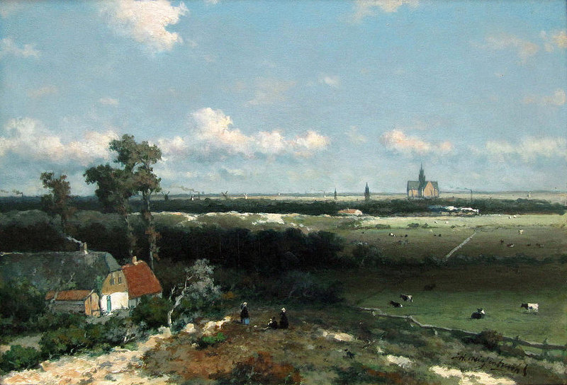 Wikioo.org - The Encyclopedia of Fine Arts - Painting, Artwork by Jan Weissenbruch - View Of Haarlem