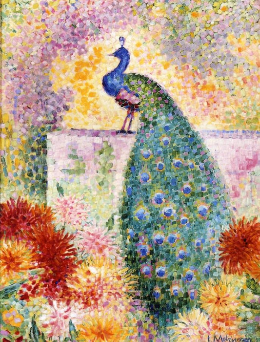 WikiOO.org - Encyclopedia of Fine Arts - Maalaus, taideteos Jean Dominique Antony Metzinger - A Peacock