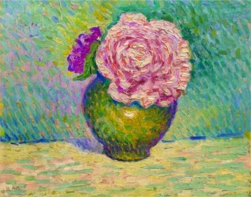 WikiOO.org - Enciclopédia das Belas Artes - Pintura, Arte por Jean Dominique Antony Metzinger - Fleur Rose Dans Un Vase