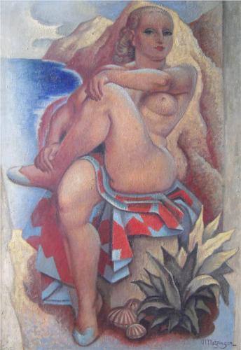 Wikioo.org - The Encyclopedia of Fine Arts - Painting, Artwork by Jean Dominique Antony Metzinger - La Baigneuse