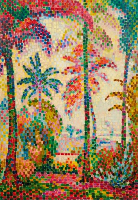 Wikioo.org – La Enciclopedia de las Bellas Artes - Pintura, Obras de arte de Jean Dominique Antony Metzinger - Paysage Tropical