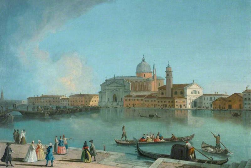 Wikioo.org - The Encyclopedia of Fine Arts - Painting, Artwork by Johann Richter - A View Of The Redentore, Venice