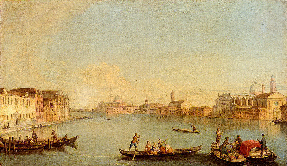 Wikioo.org - The Encyclopedia of Fine Arts - Painting, Artwork by Johann Richter - View Of San Giorgio Maggiore Seen From The South, Venice