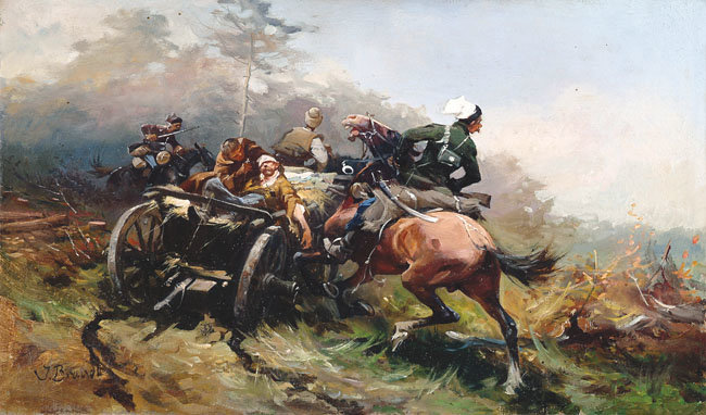 WikiOO.org - Encyclopedia of Fine Arts - Maľba, Artwork Jozef Brandt - After The Battle