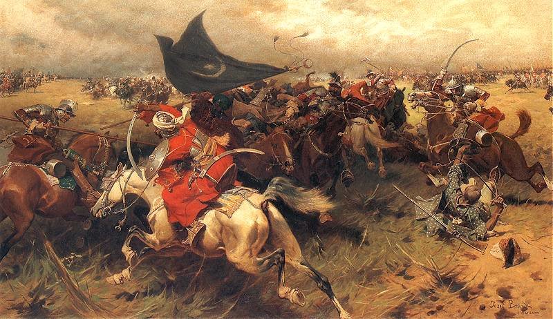 Wikioo.org - The Encyclopedia of Fine Arts - Painting, Artwork by Jozef Brandt - Battle Over The Turkish Banner