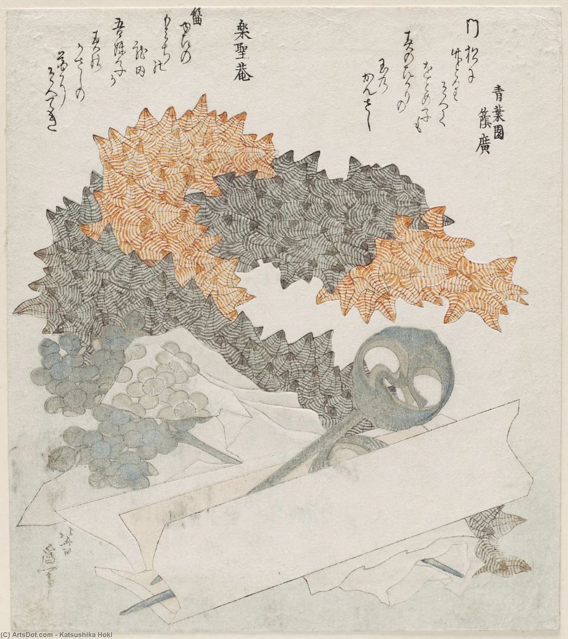 Wikioo.org - The Encyclopedia of Fine Arts - Painting, Artwork by Katsushika Hokusai - Accesories For The Hair