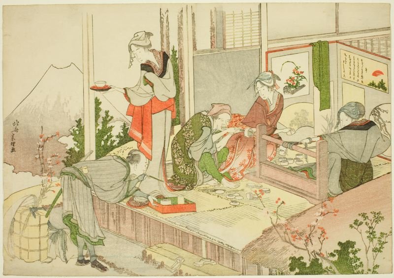 Wikioo.org - The Encyclopedia of Fine Arts - Painting, Artwork by Katsushika Hokusai - An Artisan’s Shop