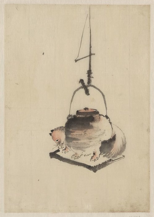 WikiOO.org - Encyclopedia of Fine Arts - Maleri, Artwork Katsushika Hokusai - Badger Tea Kettle