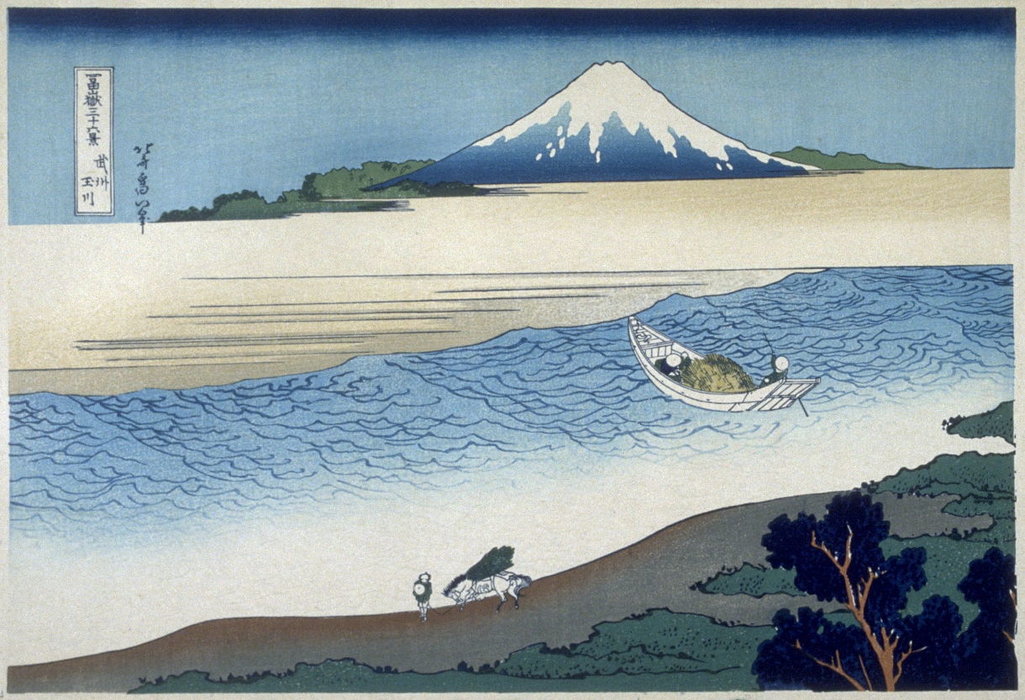 Wikioo.org - The Encyclopedia of Fine Arts - Painting, Artwork by Katsushika Hokusai - Bushu Tamagawa