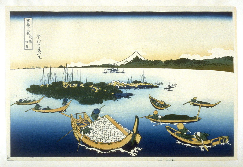 Wikioo.org - The Encyclopedia of Fine Arts - Painting, Artwork by Katsushika Hokusai - Buyo Tsukuda Jima