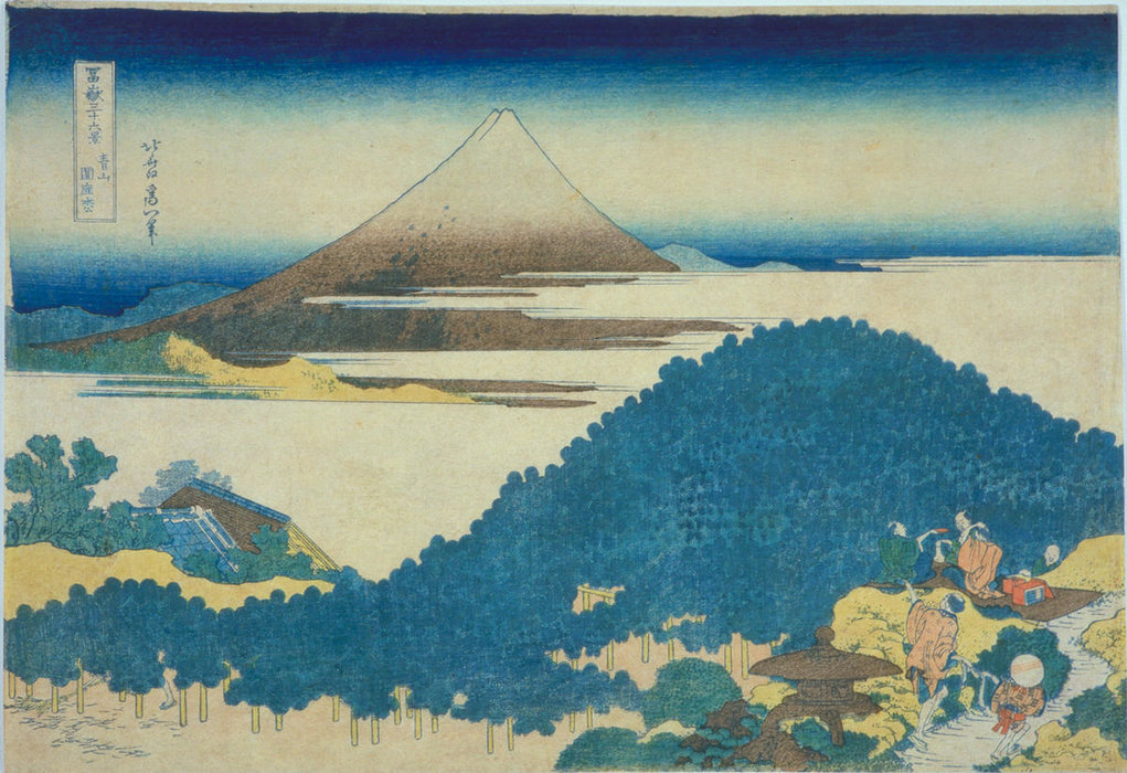 WikiOO.org - Encyclopedia of Fine Arts - Maľba, Artwork Katsushika Hokusai - Enza Matsu Pine Tree At Aoyama