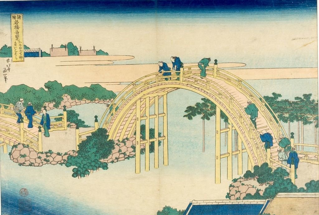 WikiOO.org – 美術百科全書 - 繪畫，作品 Katsushika Hokusai -  著名的 桥梁  从  各种 `provinces`