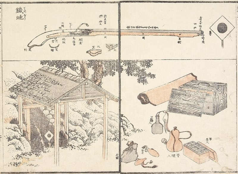 Wikioo.org - The Encyclopedia of Fine Arts - Painting, Artwork by Katsushika Hokusai - Firelock