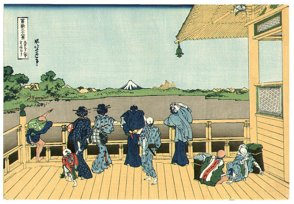 Wikioo.org - The Encyclopedia of Fine Arts - Painting, Artwork by Katsushika Hokusai - Five Hundred Rakan Temple - Thirty-six Views Of Mt.Fuji