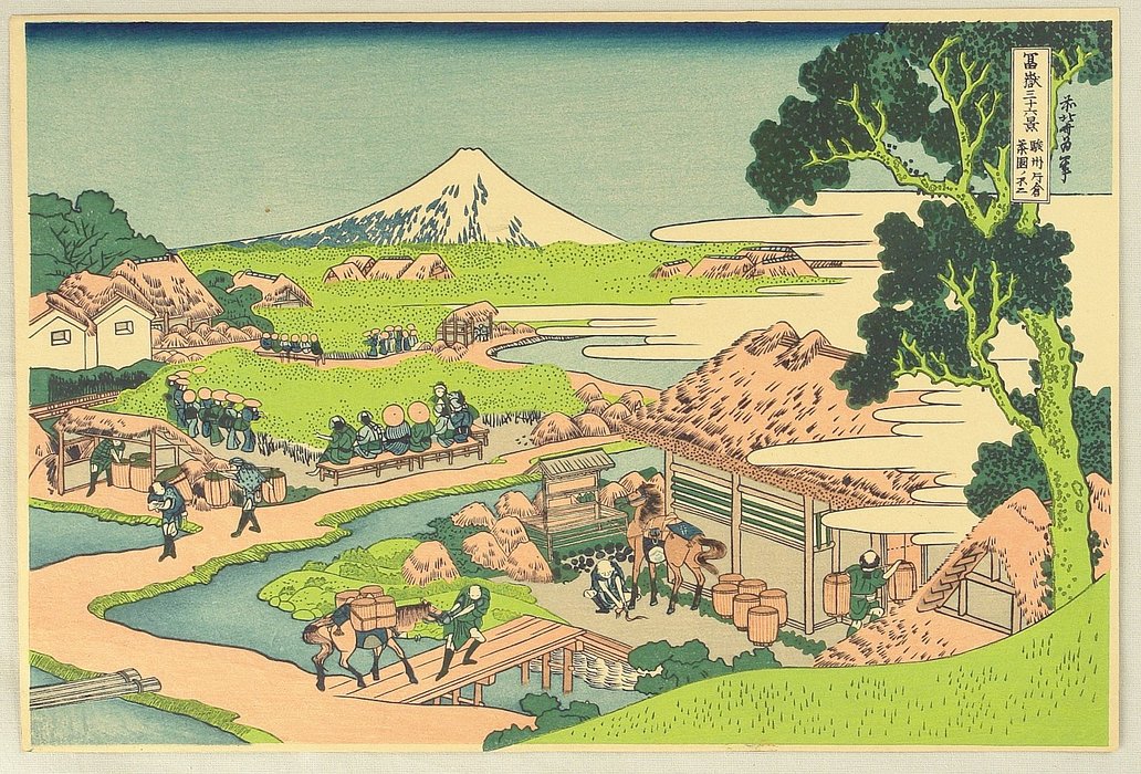 Wikioo.org - The Encyclopedia of Fine Arts - Painting, Artwork by Katsushika Hokusai - Fugaku Sanju-rokkei - Katakura Tea Garden