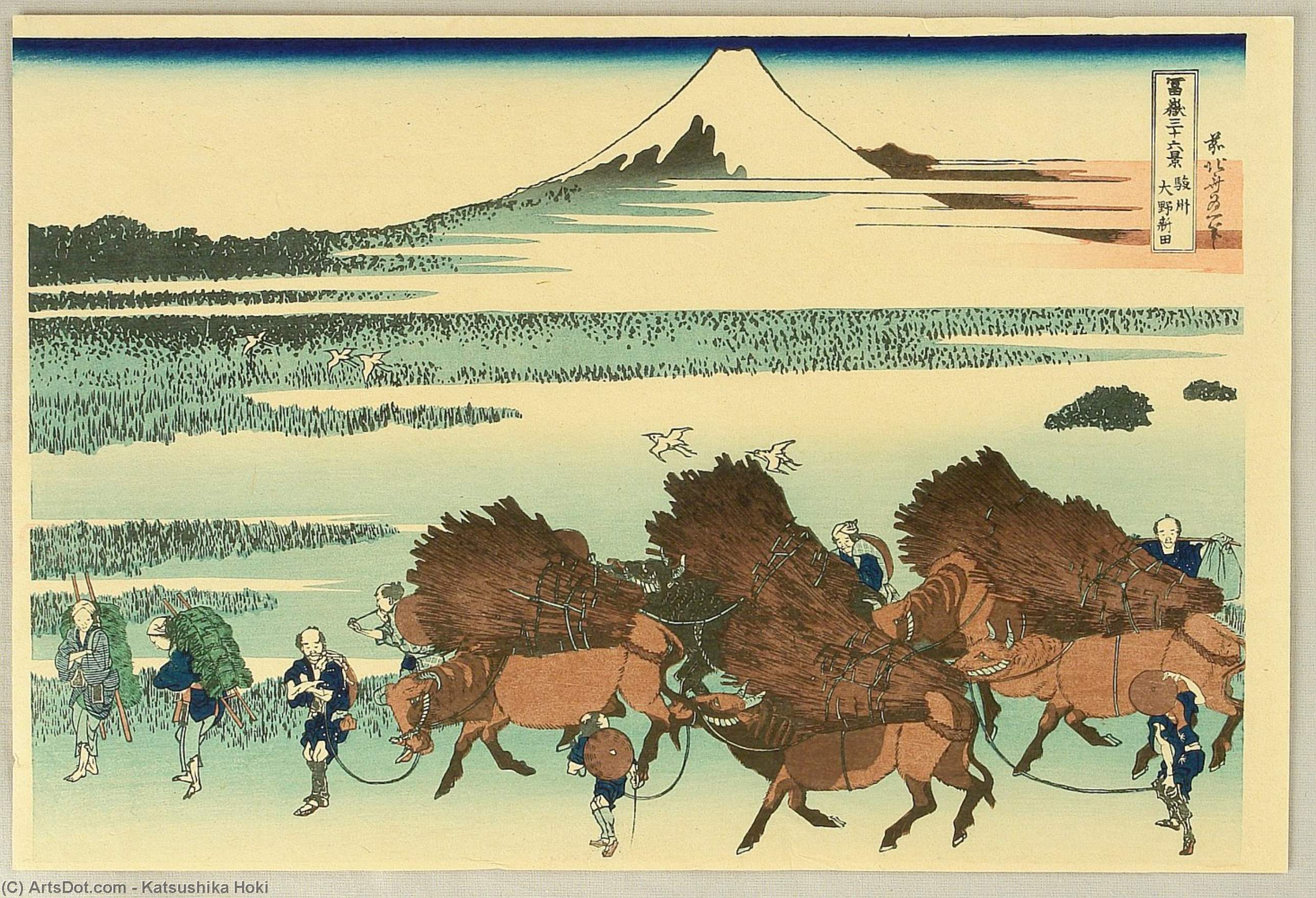 Wikioo.org - The Encyclopedia of Fine Arts - Painting, Artwork by Katsushika Hokusai - Fugaku Sanju-rokkei - Nitta