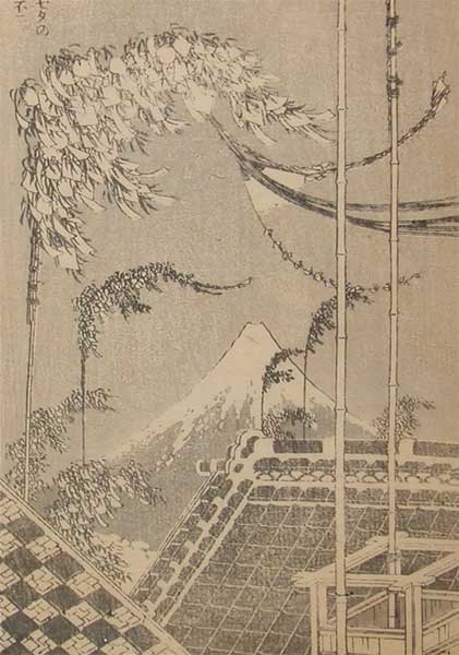 Wikioo.org - The Encyclopedia of Fine Arts - Painting, Artwork by Katsushika Hokusai - Fuji At Tanabata