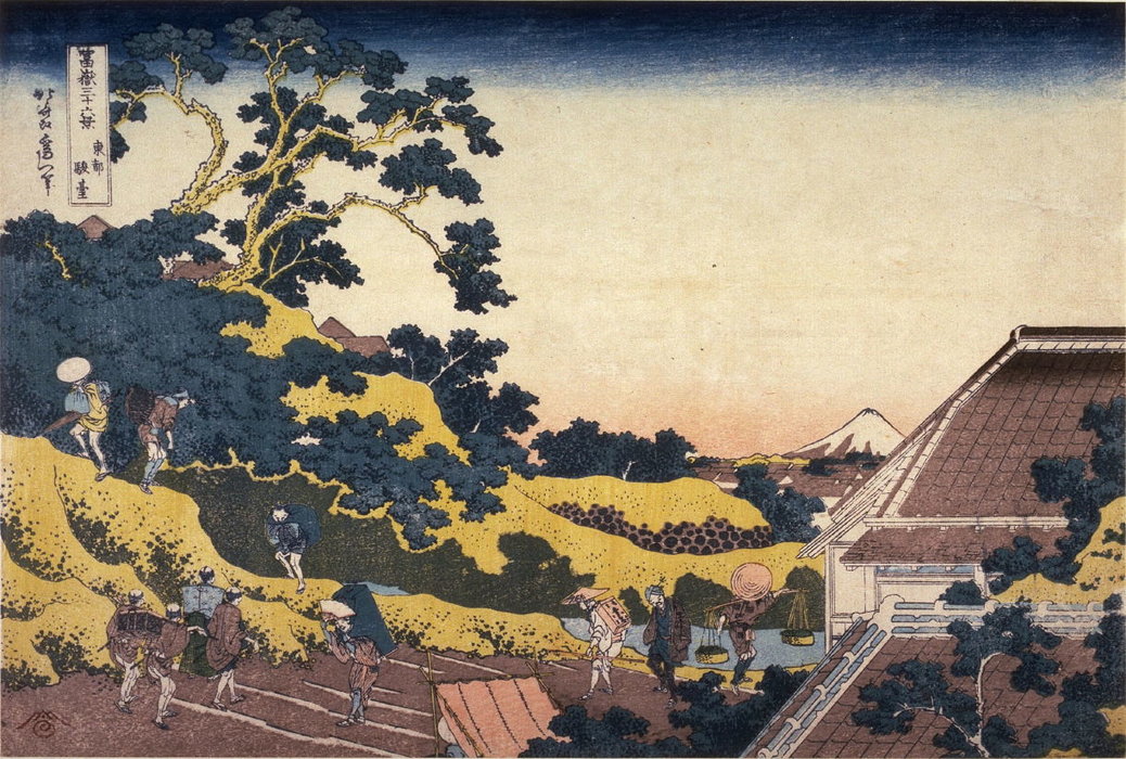 Wikioo.org - สารานุกรมวิจิตรศิลป์ - จิตรกรรม Katsushika Hokusai - Fuji From Surugadai In Edo