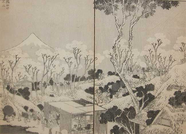 Wikioo.org - The Encyclopedia of Fine Arts - Painting, Artwork by Katsushika Hokusai - Fuji From The Sumida River