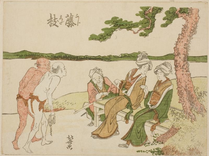 Wikioo.org - The Encyclopedia of Fine Arts - Painting, Artwork by Katsushika Hokusai - Fujieda Station On The Tokaido