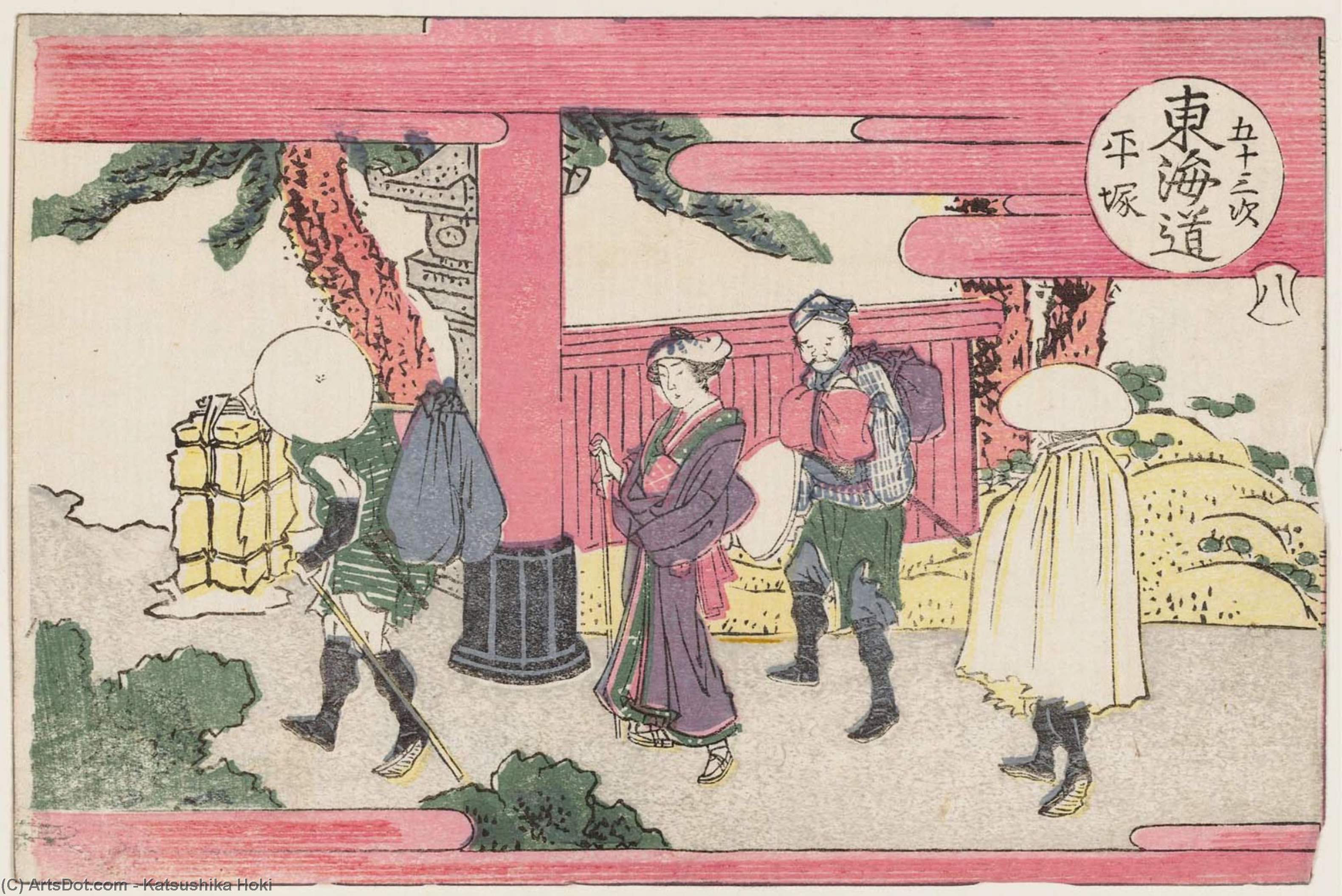 Wikioo.org - The Encyclopedia of Fine Arts - Painting, Artwork by Katsushika Hokusai - Hiratsuka