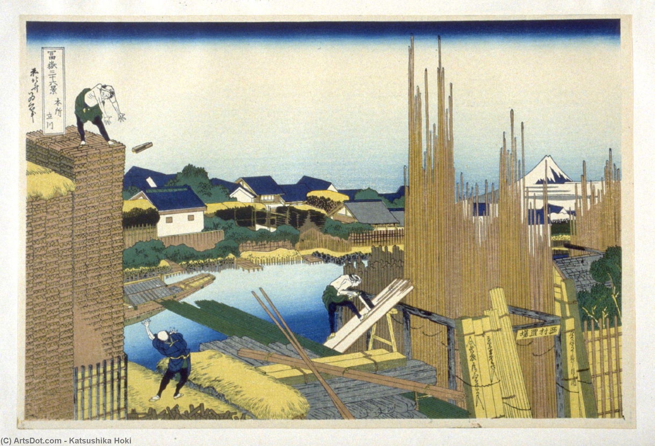 Wikioo.org – La Enciclopedia de las Bellas Artes - Pintura, Obras de arte de Katsushika Hokusai - honjo tachikawa