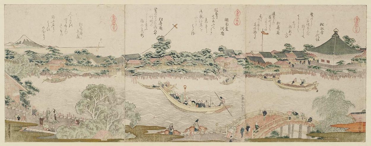 Wikioo.org – L'Encyclopédie des Beaux Arts - Peinture, Oeuvre de Katsushika Hokusai - Temple Komagata-dô
