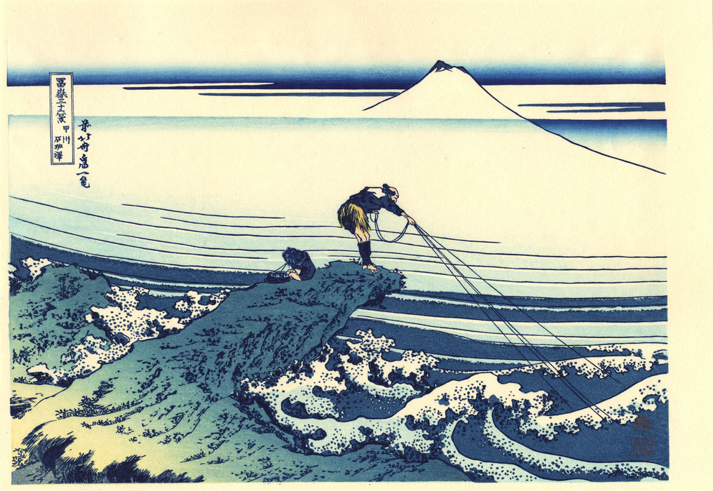WikiOO.org – 美術百科全書 - 繪畫，作品 Katsushika Hokusai - 甲州Kajikazawa