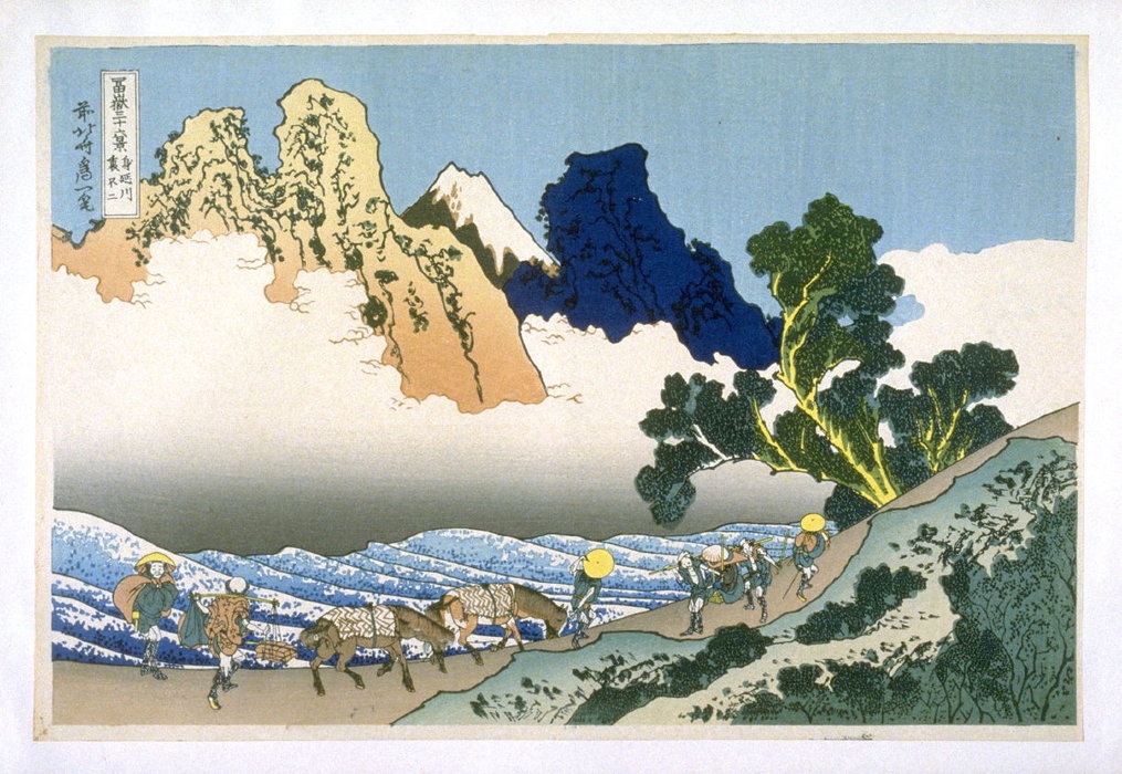 Wikioo.org - The Encyclopedia of Fine Arts - Painting, Artwork by Katsushika Hokusai - Minobugawa Urafuji
