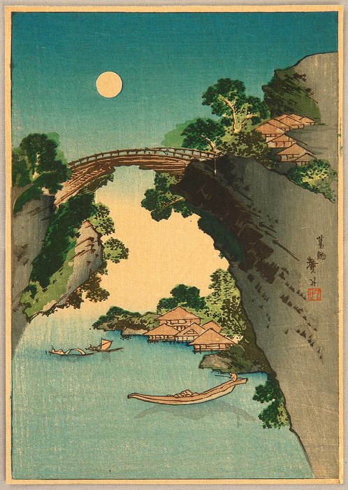 Wikioo.org - The Encyclopedia of Fine Arts - Painting, Artwork by Katsushika Hokusai - Night Scene