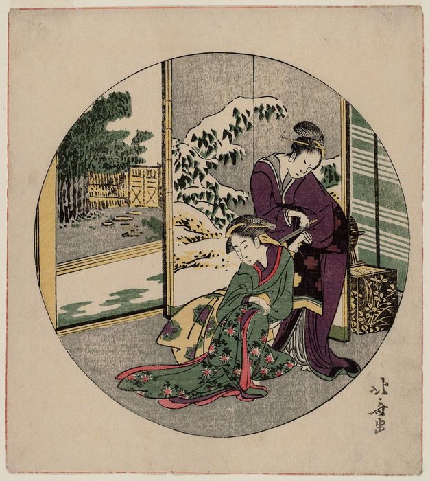Wikioo.org - The Encyclopedia of Fine Arts - Painting, Artwork by Katsushika Hokusai - Parody Of Act Ix Of Chûshingura