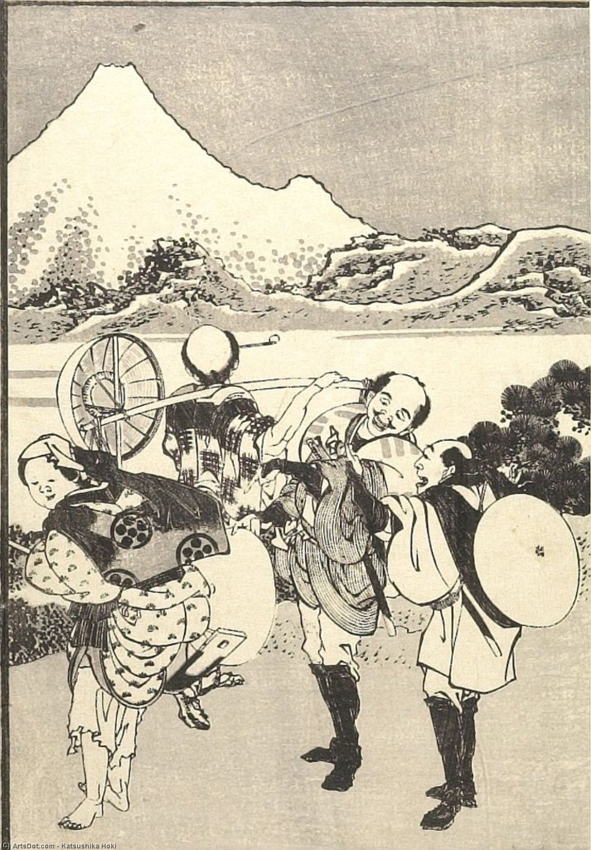 Wikioo.org - The Encyclopedia of Fine Arts - Painting, Artwork by Katsushika Hokusai - Part Of The Same