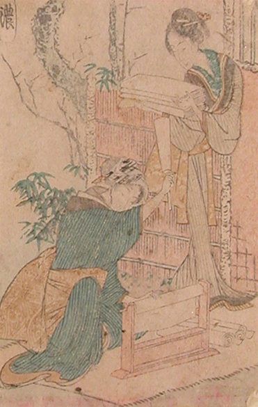 WikiOO.org – 美術百科全書 - 繪畫，作品 Katsushika Hokusai - 捣衣