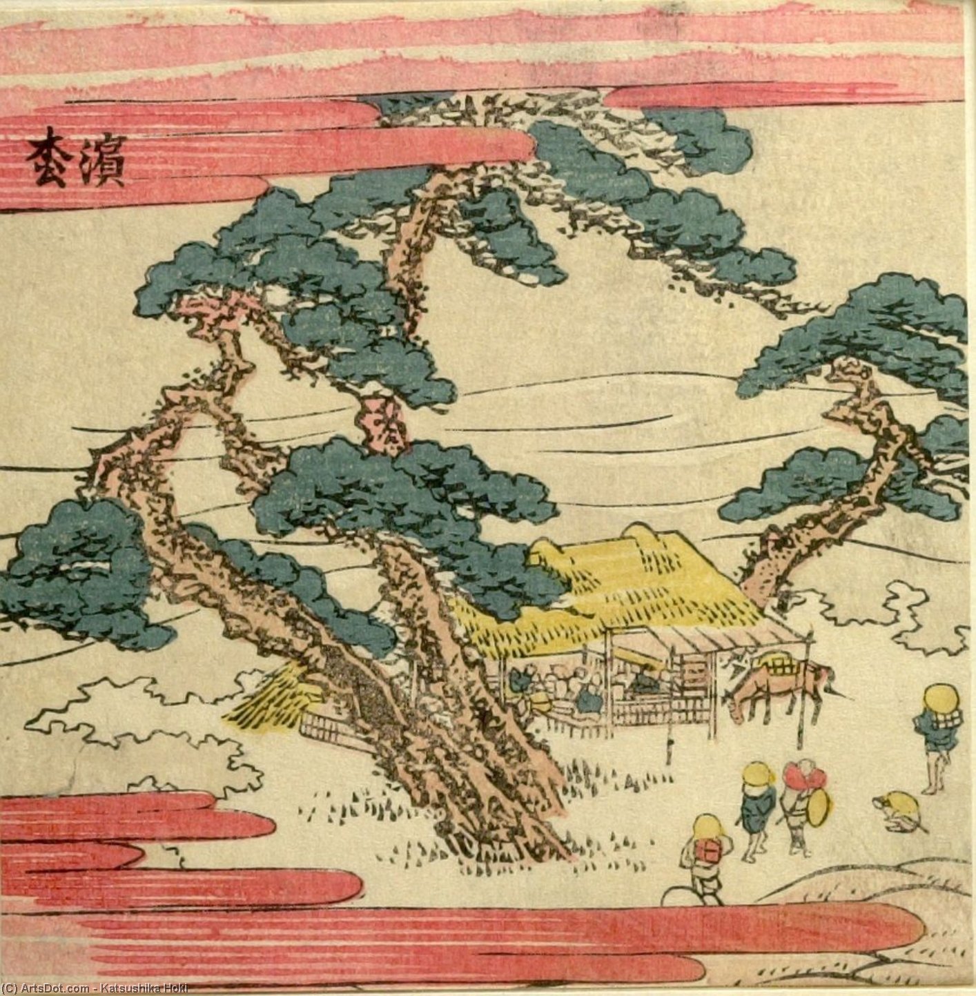 WikiOO.org - Enciklopedija dailės - Tapyba, meno kuriniai Katsushika Hokusai - Restaurant