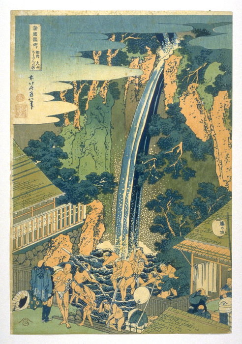 WikiOO.org - Enciclopédia das Belas Artes - Pintura, Arte por Katsushika Hokusai - Roben Waterfall