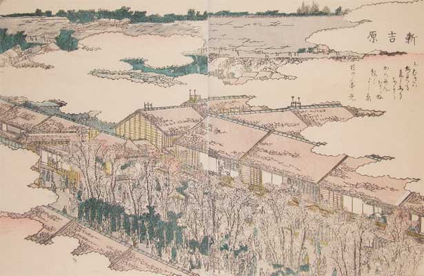 Wikioo.org - The Encyclopedia of Fine Arts - Painting, Artwork by Katsushika Hokusai - Shin-yoshiwara
