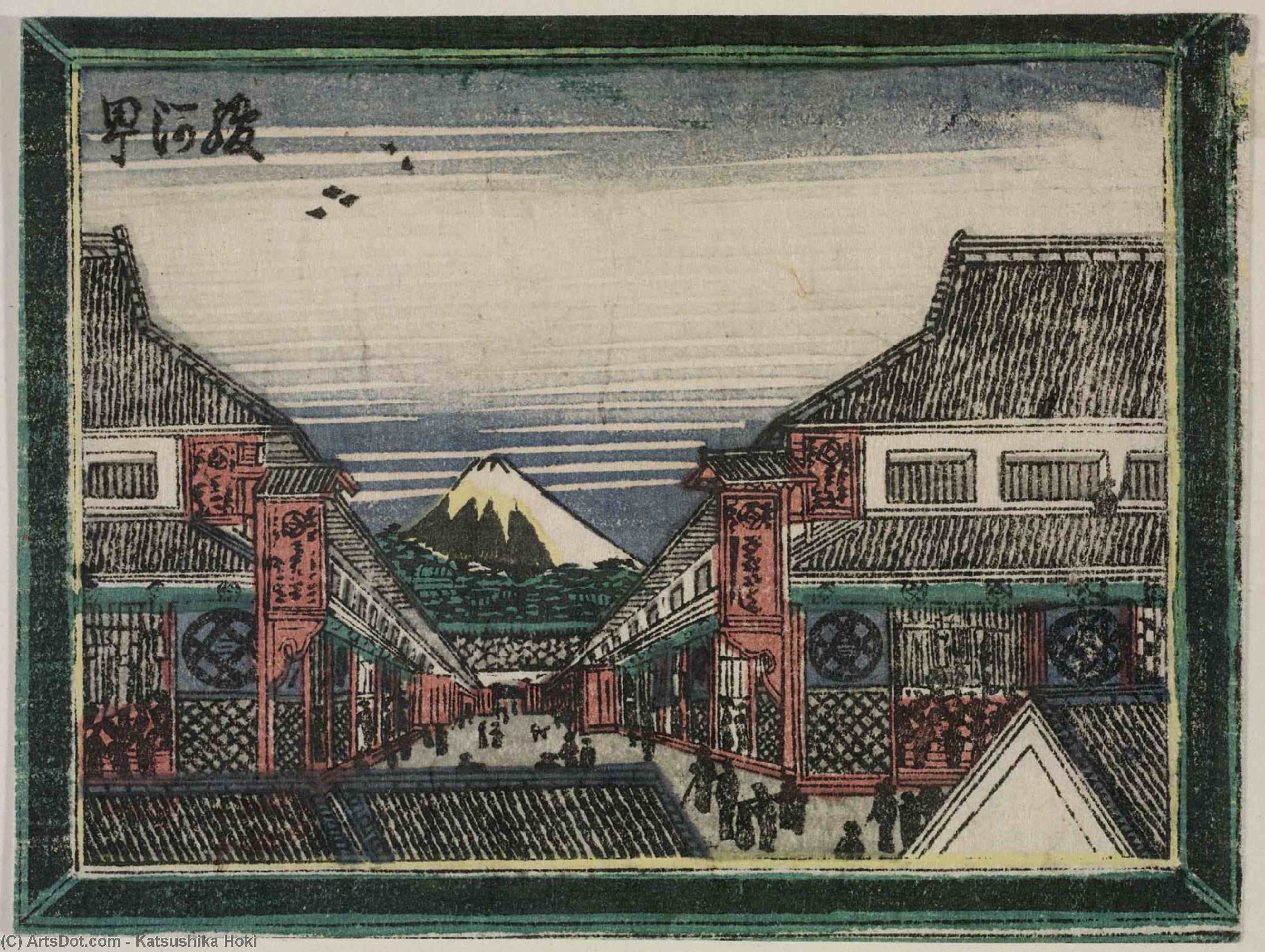 Wikioo.org - The Encyclopedia of Fine Arts - Painting, Artwork by Katsushika Hokusai - Suruga-chô