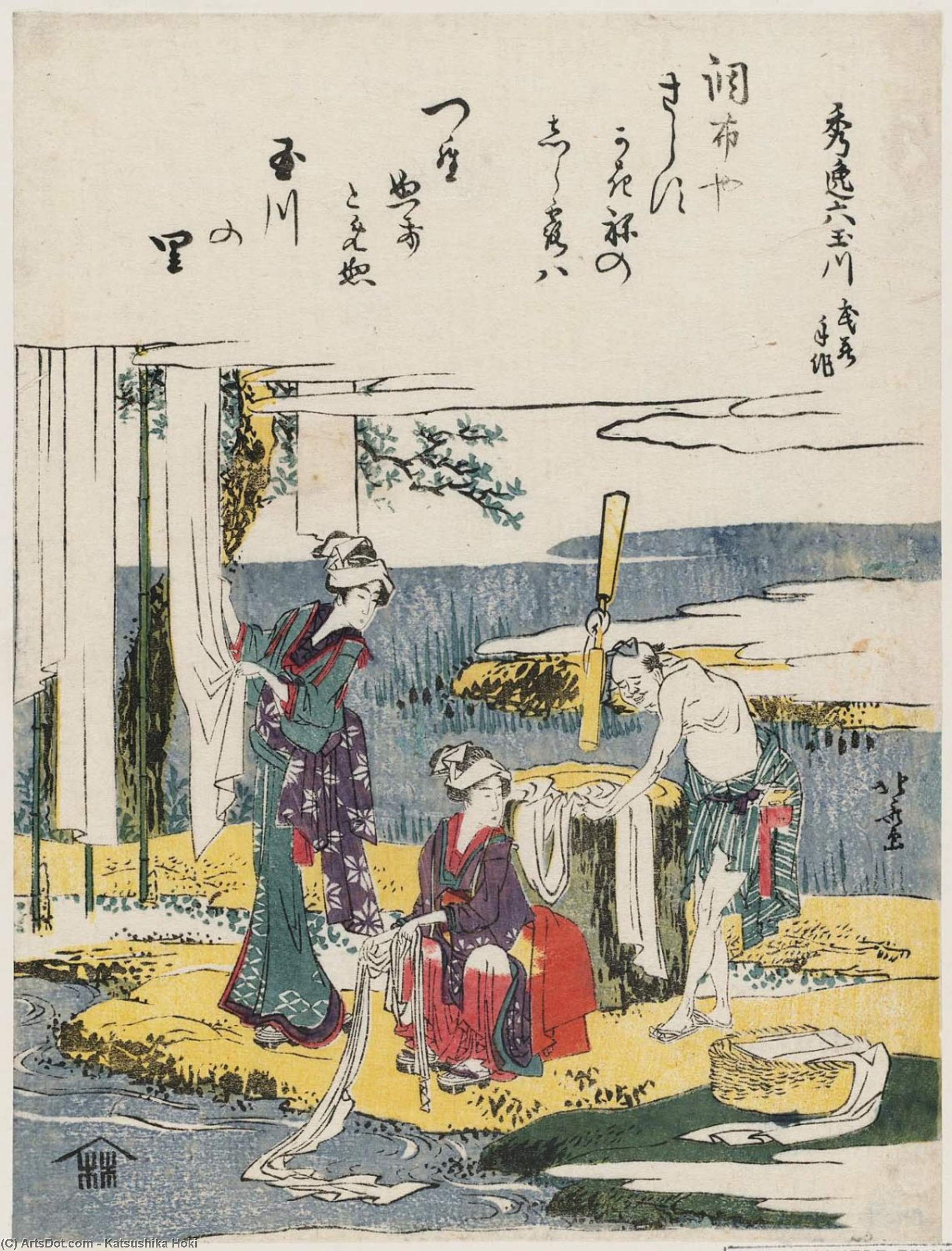 Wikioo.org - สารานุกรมวิจิตรศิลป์ - จิตรกรรม Katsushika Hokusai - The Chôfu Jewel River In Musashi Province