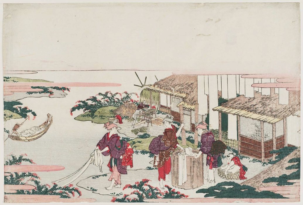 Wikioo.org - The Encyclopedia of Fine Arts - Painting, Artwork by Katsushika Hokusai - The Chôfu Jewel River, One Of The Six Jewel Rivers