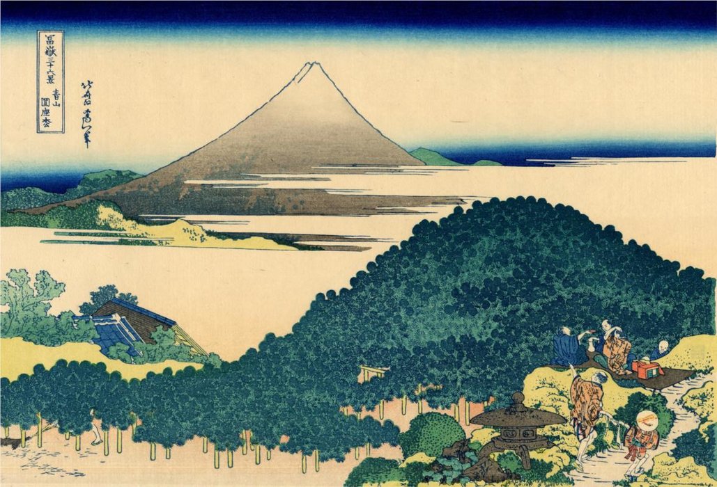 WikiOO.org – 美術百科全書 - 繪畫，作品 Katsushika Hokusai - 七Leages的海岸在镰仓