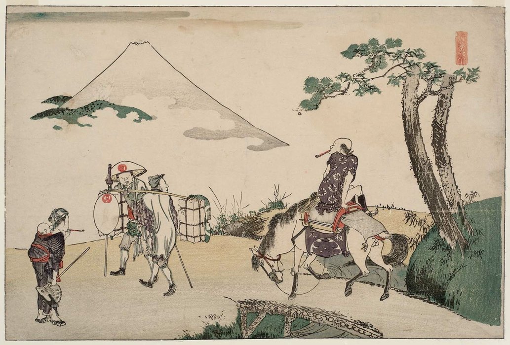 WikiOO.org - Енциклопедия за изящни изкуства - Живопис, Произведения на изкуството Katsushika Hokusai - The Peak Of Mount Fuji