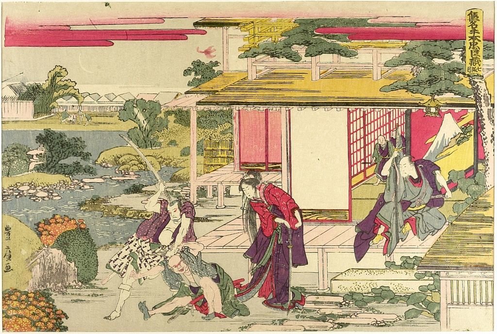 Wikioo.org - The Encyclopedia of Fine Arts - Painting, Artwork by Katsushika Hokusai - Treasury Of Loyal Retainers