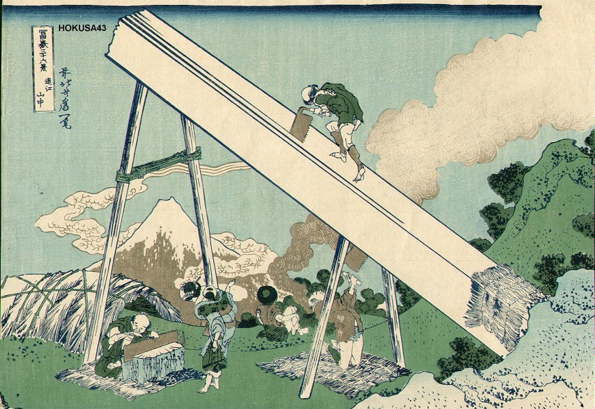 Wikioo.org - The Encyclopedia of Fine Arts - Painting, Artwork by Katsushika Hokusai - Views Of Mt. Fuji, Totomi Sanchu