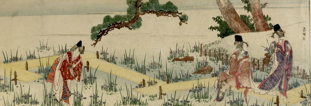 Wikioo.org - The Encyclopedia of Fine Arts - Painting, Artwork by Katsushika Hokusai - Women Gathering Iris