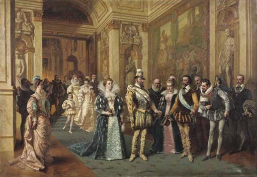 WikiOO.org - Encyclopedia of Fine Arts - Maľba, Artwork Ladislaus Bakalowicz - At French Court
