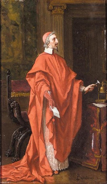 Wikioo.org – L'Encyclopédie des Beaux Arts - Peinture, Oeuvre de Ladislaus Bakalowicz - Le cardinal de Richelieu