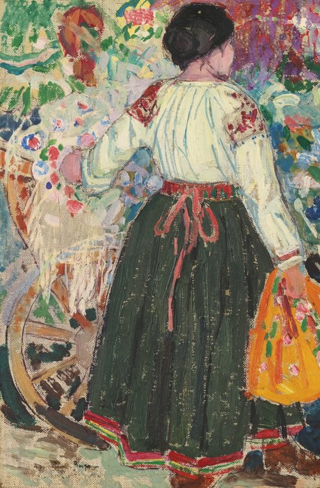 Wikioo.org - The Encyclopedia of Fine Arts - Painting, Artwork by Leon Shulman Gaspard - Evelyn In Russian Costume
