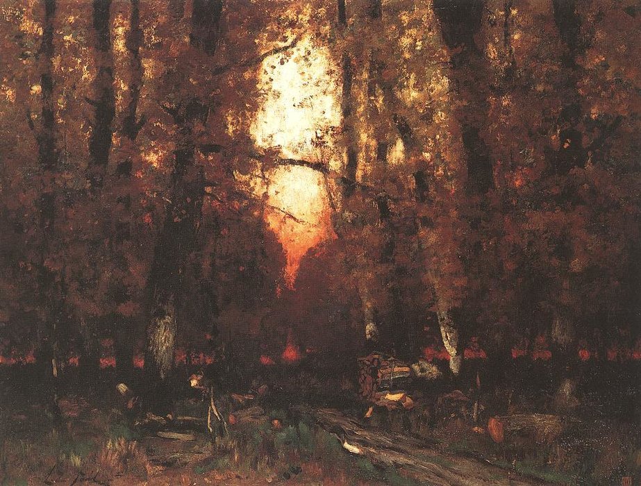 Wikioo.org - The Encyclopedia of Fine Arts - Painting, Artwork by Laszlo Paal - Inside The Forest