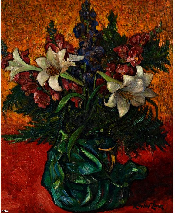 WikiOO.org - Güzel Sanatlar Ansiklopedisi - Resim, Resimler Richard Hayley Lever - Easter Bouquet