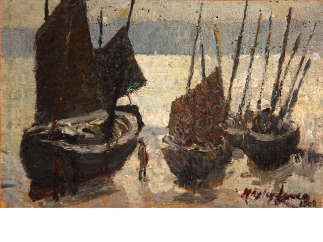 Wikioo.org - สารานุกรมวิจิตรศิลป์ - จิตรกรรม Richard Hayley Lever - Fishing Boats